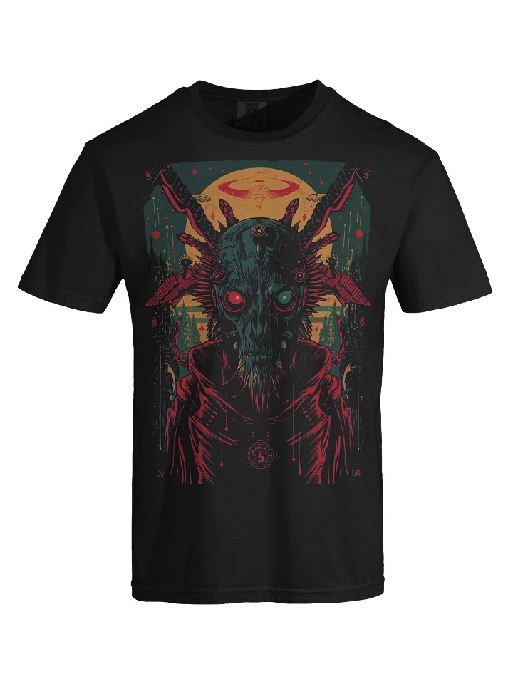 Eerie Sun Skull Heavyweight T-Shirt product image (2)