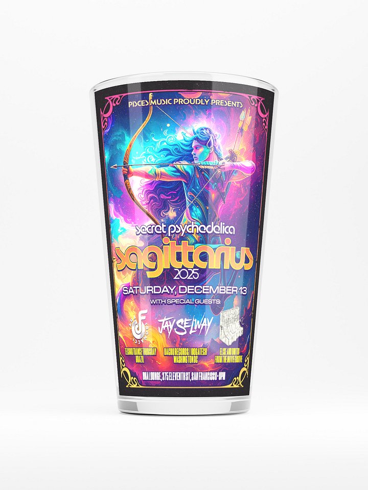 Sagittarius 2025 Shaker Pint Glass product image (1)