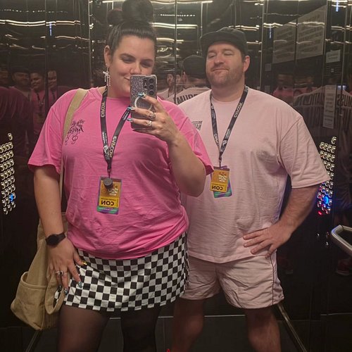 Day 2 of PAX!!
How good does Spicy look in the pink?! Is pink our new couples colour?

Day 2 of @paxaus was filled with lots ...