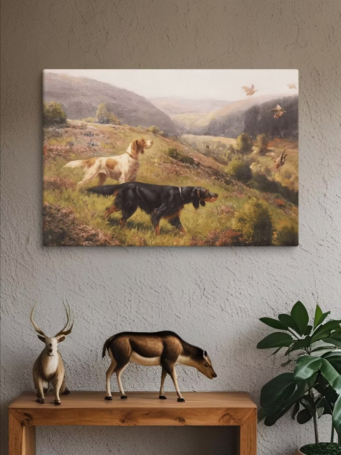 Antique French Grouse Hunting Bird Dogs Canvas Print product image (11)