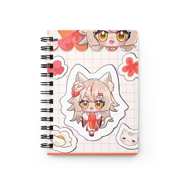 Spiral Notebook - Kat Chibi in Sticker Style Art product image (1)