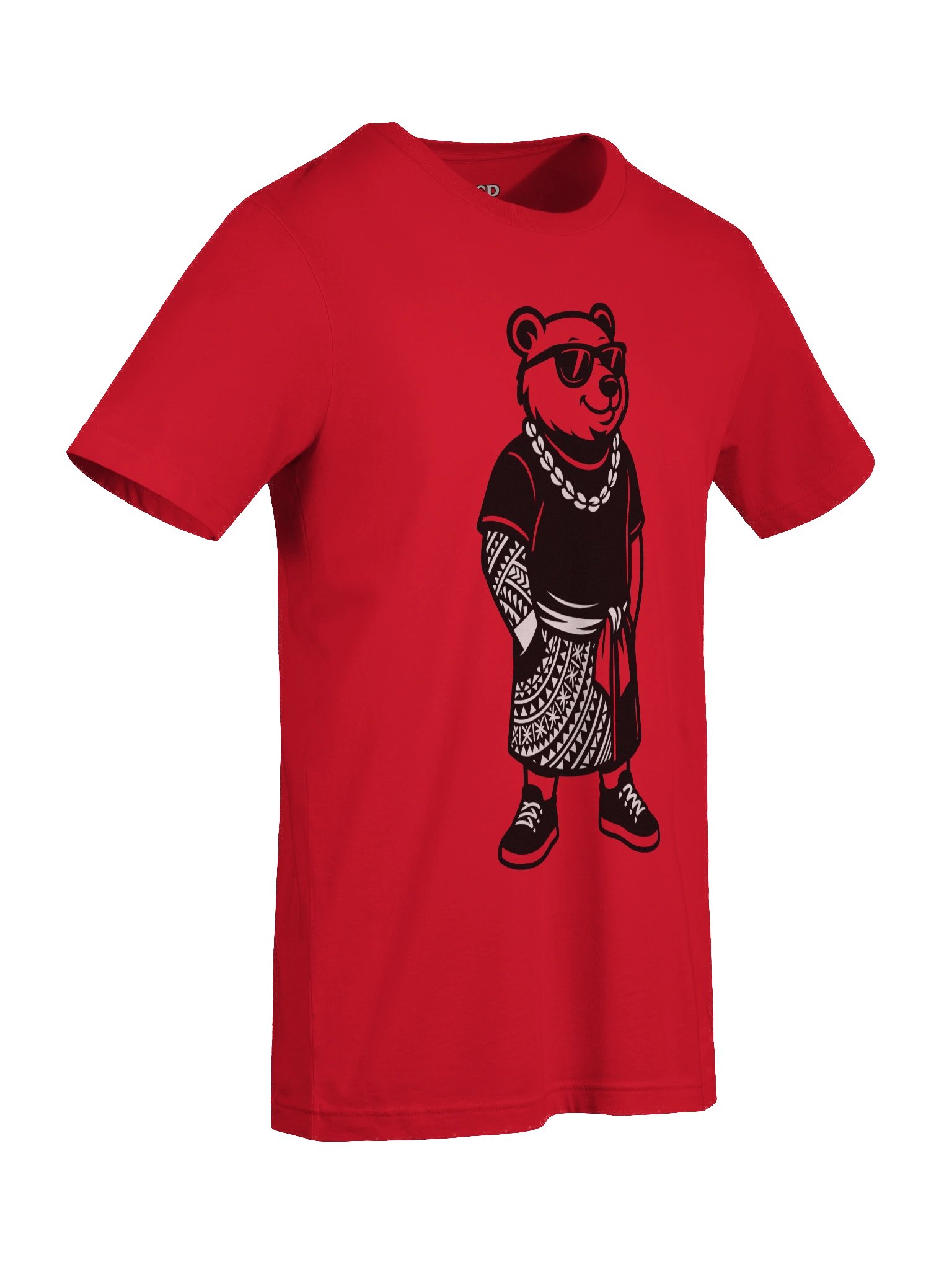 Urban Island Bear Tee – Samoan Streetwear T-Shirt with Tribal Lavalava Design | ASP Apparel product image (9)