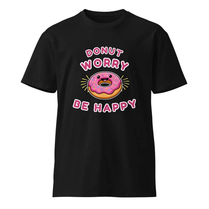 Happy Donut Cartoon T-Shirt product image (1)