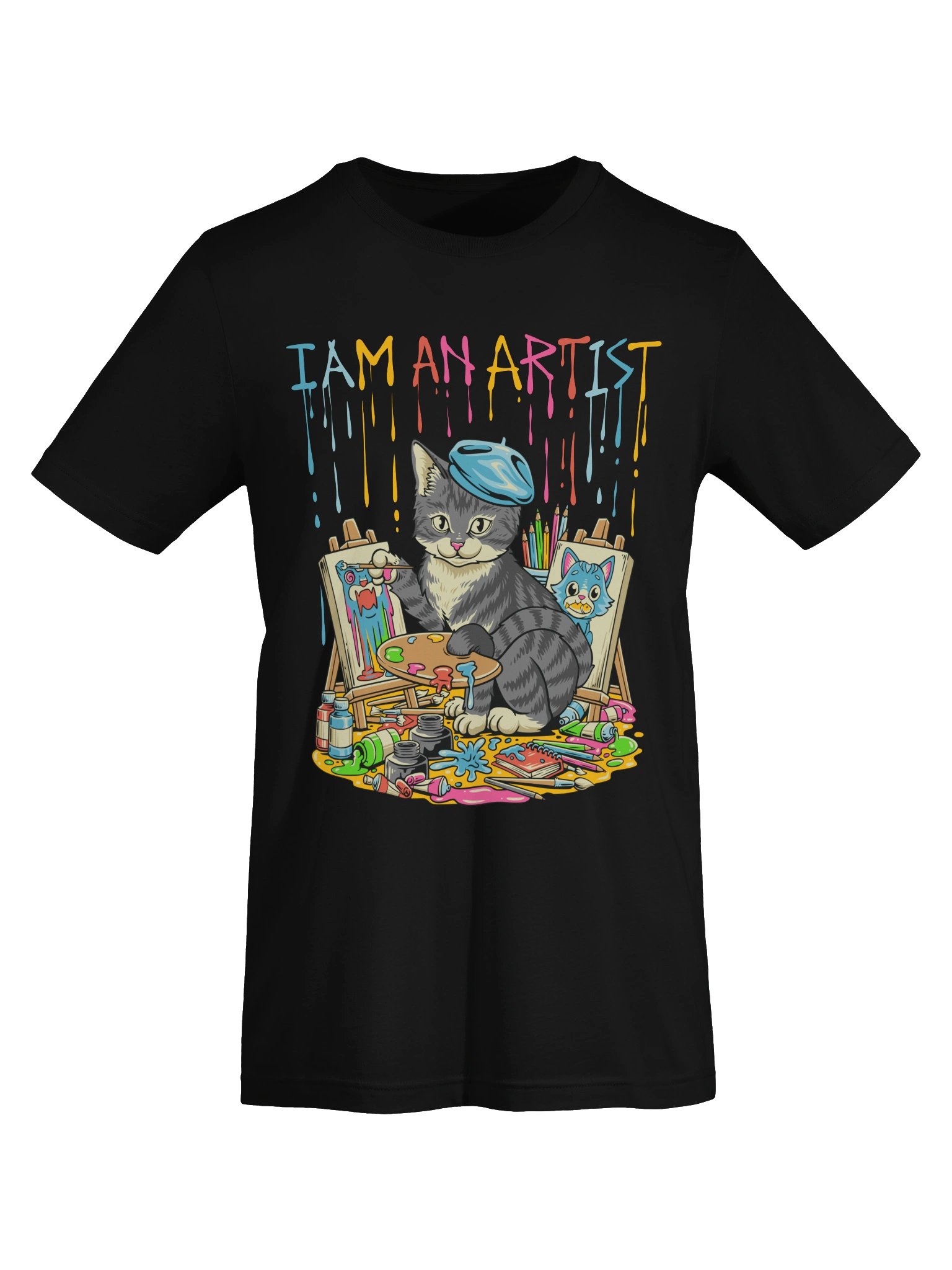 I am an Artist - Painting Cat - T-Shirt product image (5)