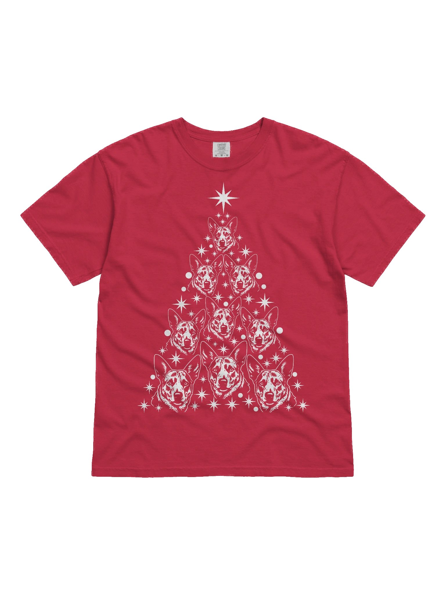 Australian Cattle Dog Christmas Tree T-Shirt(Blue/Red Heeler) product image (2)