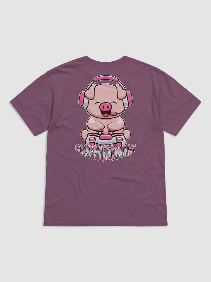 Cheerful Gamer Pig T-Shirt product image (2)