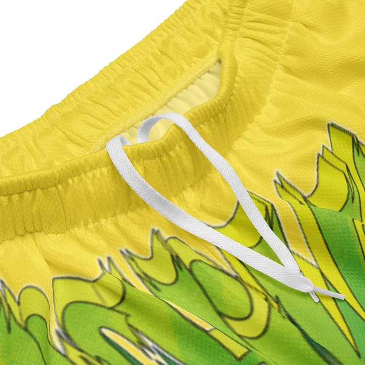 KONNICHIWA - Yellow Mesh Shorts (with pockets) product image (2)