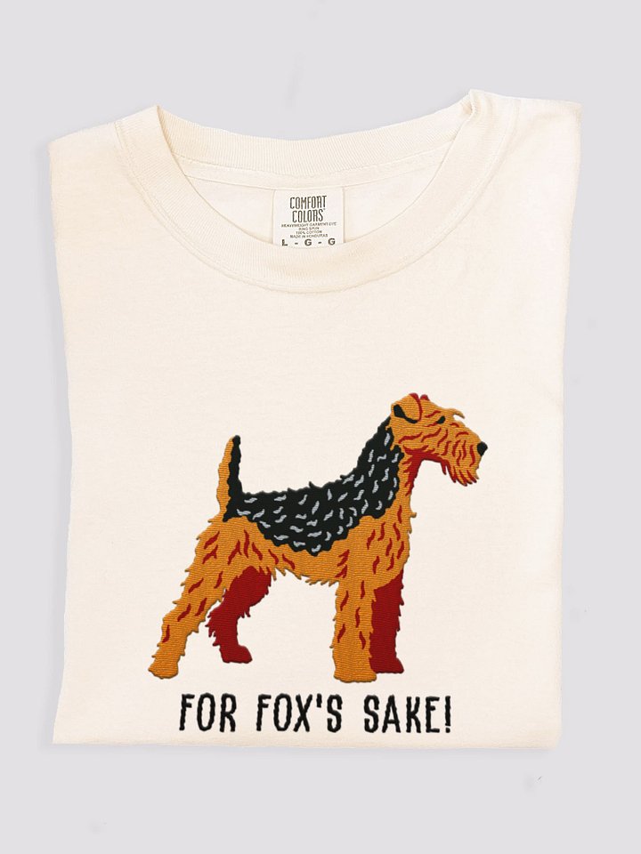 For Fox's Sake! T-Shirt(Embroidered) of a Welsh Terrier(Black & Tan) product image (1)
