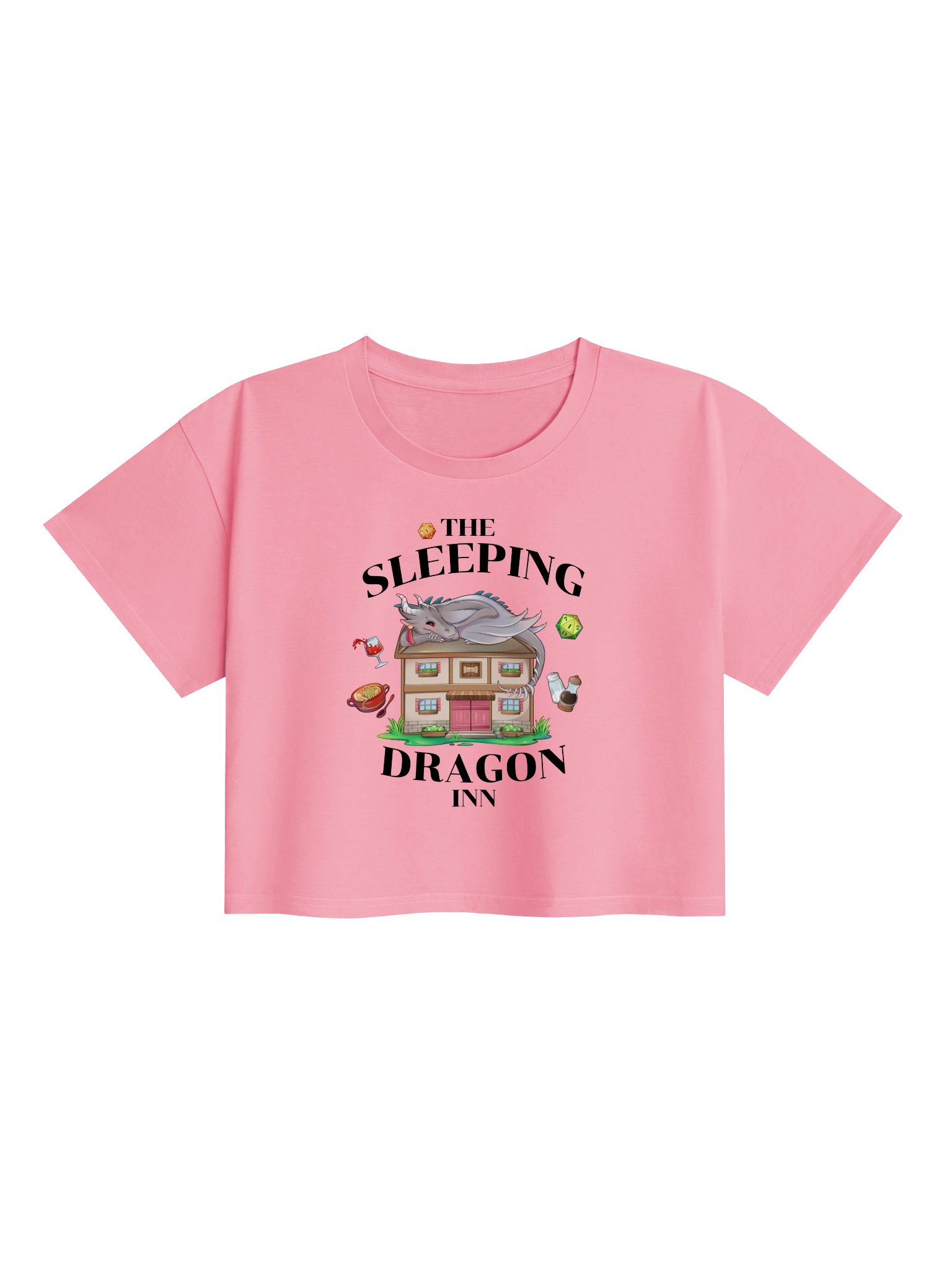 The Sleeping Dragon Inn Crop Tee [Black Font] product image (19)