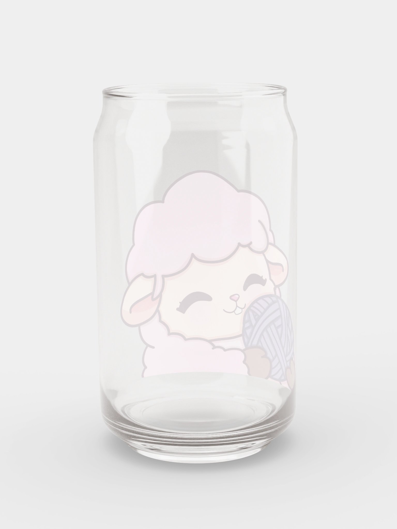 Sheep Hugging Yarn Ball Glass product image (8)