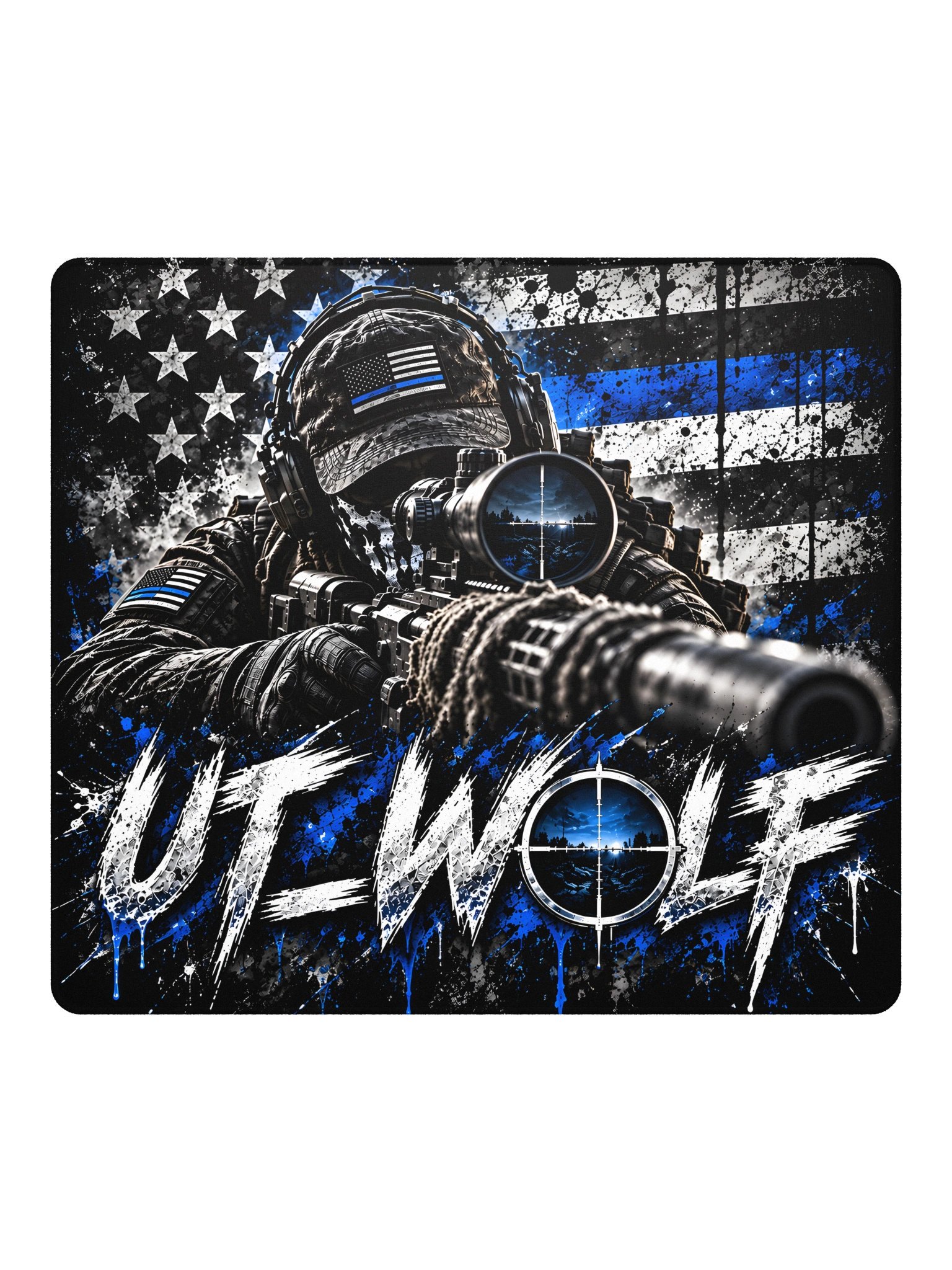 UT_Wolf Sniper Flag Tactical Gaming Mouse Pad product image (2)