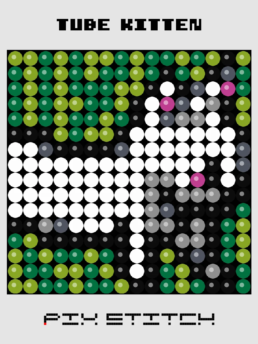 Tube Kitten Pixel Art product image (1)