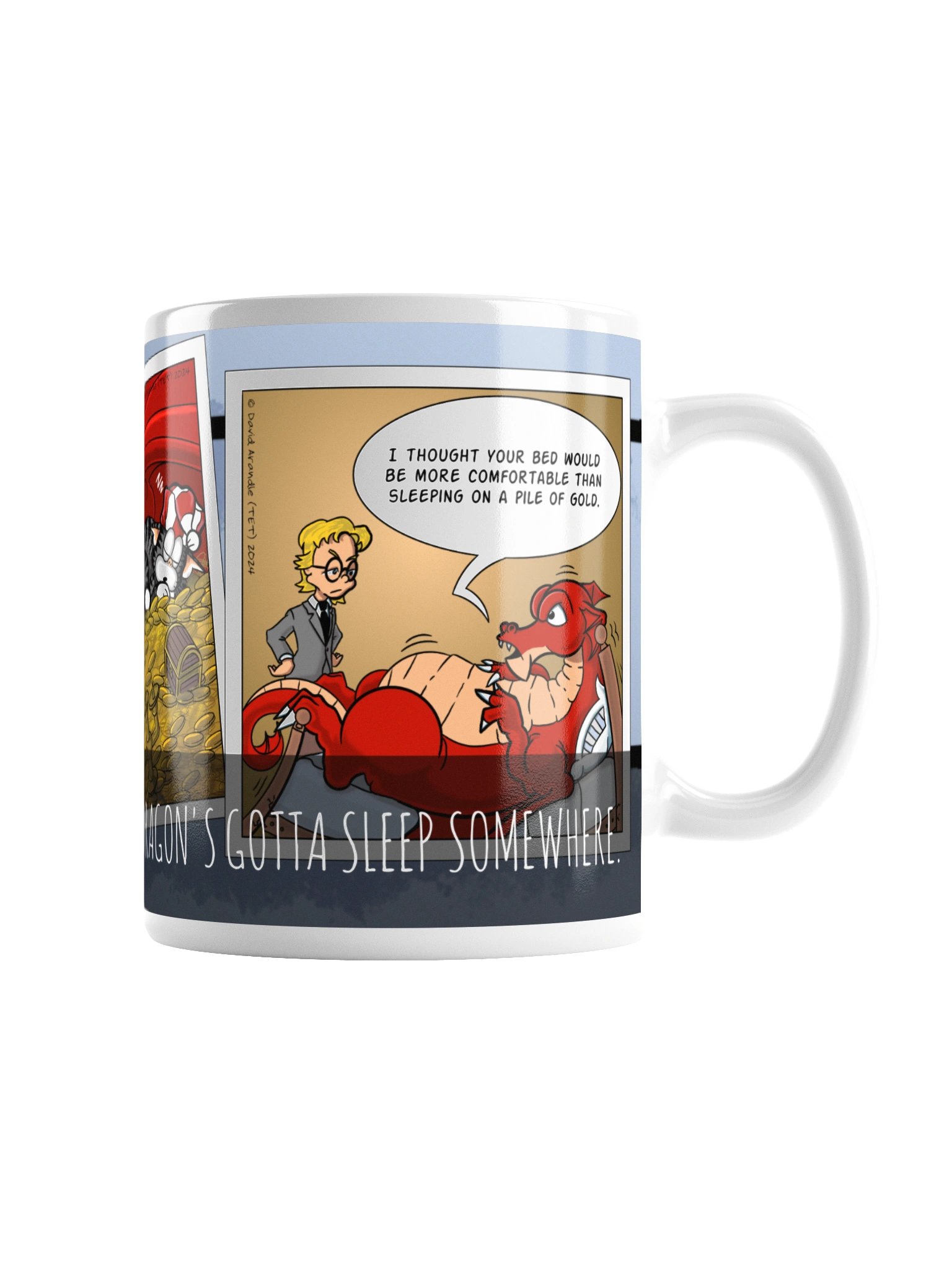 Resident Dragon Comic Sleep Three-Panel Mug product image (3)