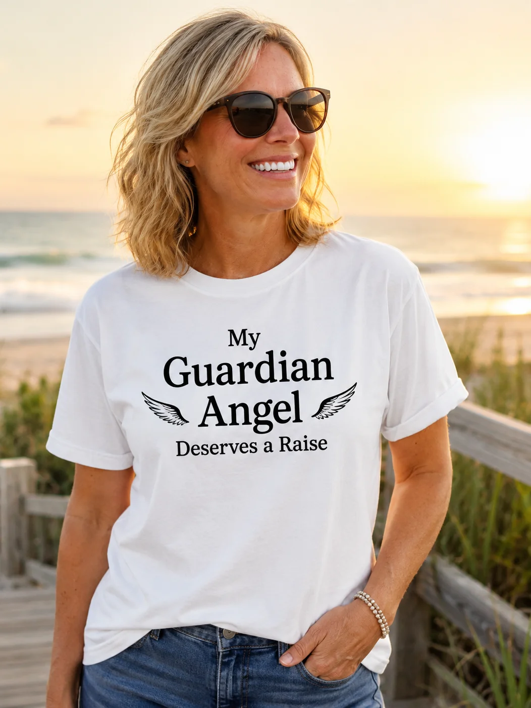 My Guardian Angel Deserves a Raise T Shirt product image (1)