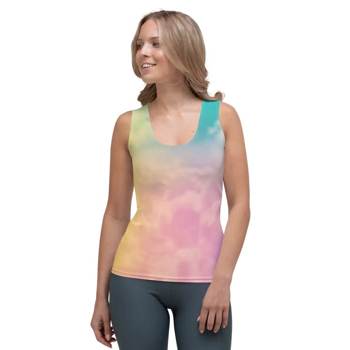Blur cloud rainbow Design Tank Top - V11 product image (1)