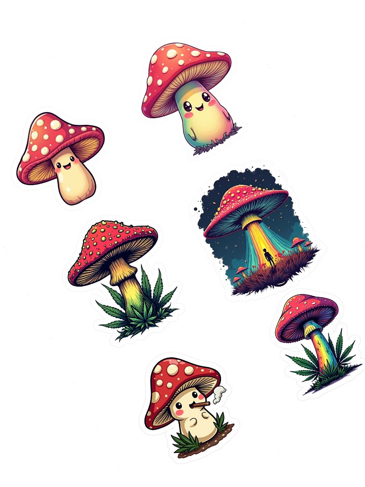 Magic Mushroom Sticker Pack product image (1)