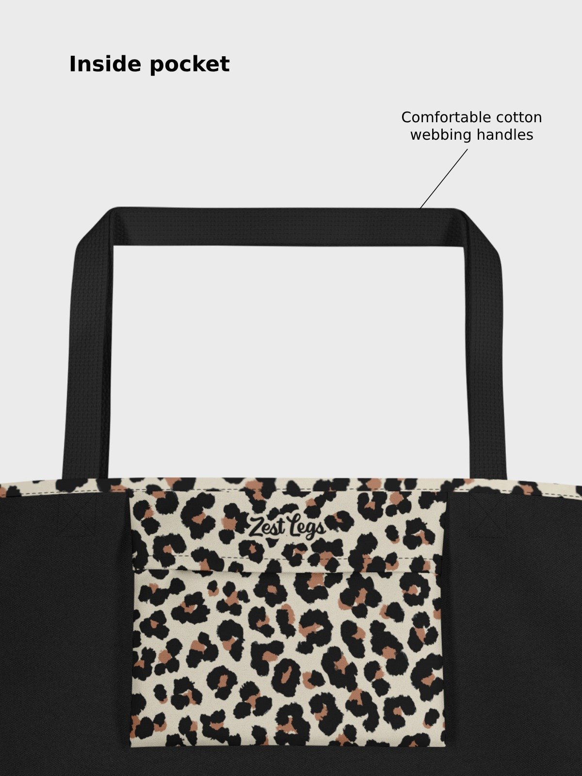 Tote Bag "Abstract Animal Leopard Skin Fur Pattern" product image (4)