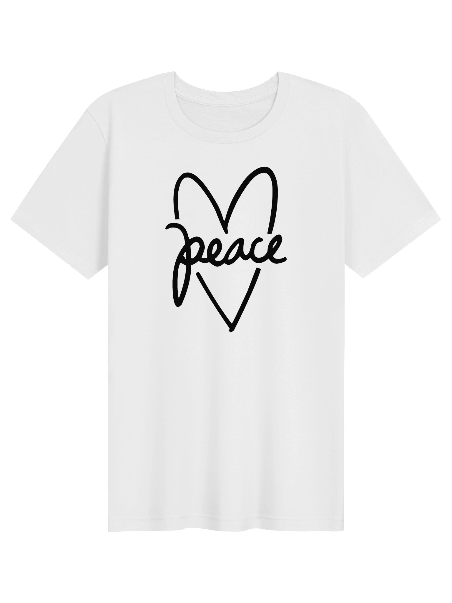 Peace Heart White T-Shirt product image (1)