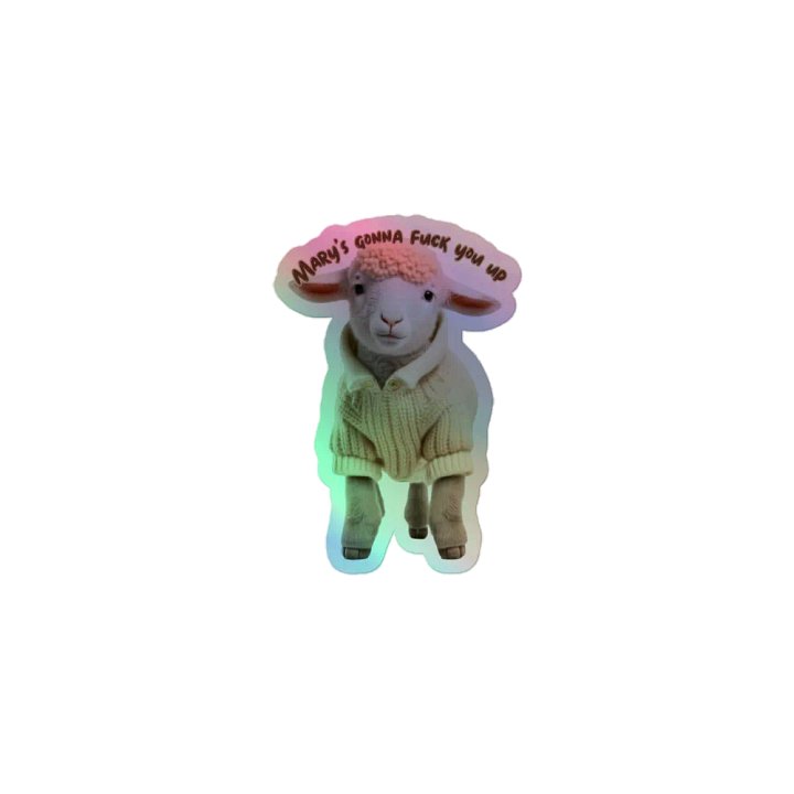Mary's Angry Lamb NSFW Holo Sticker product image (1)