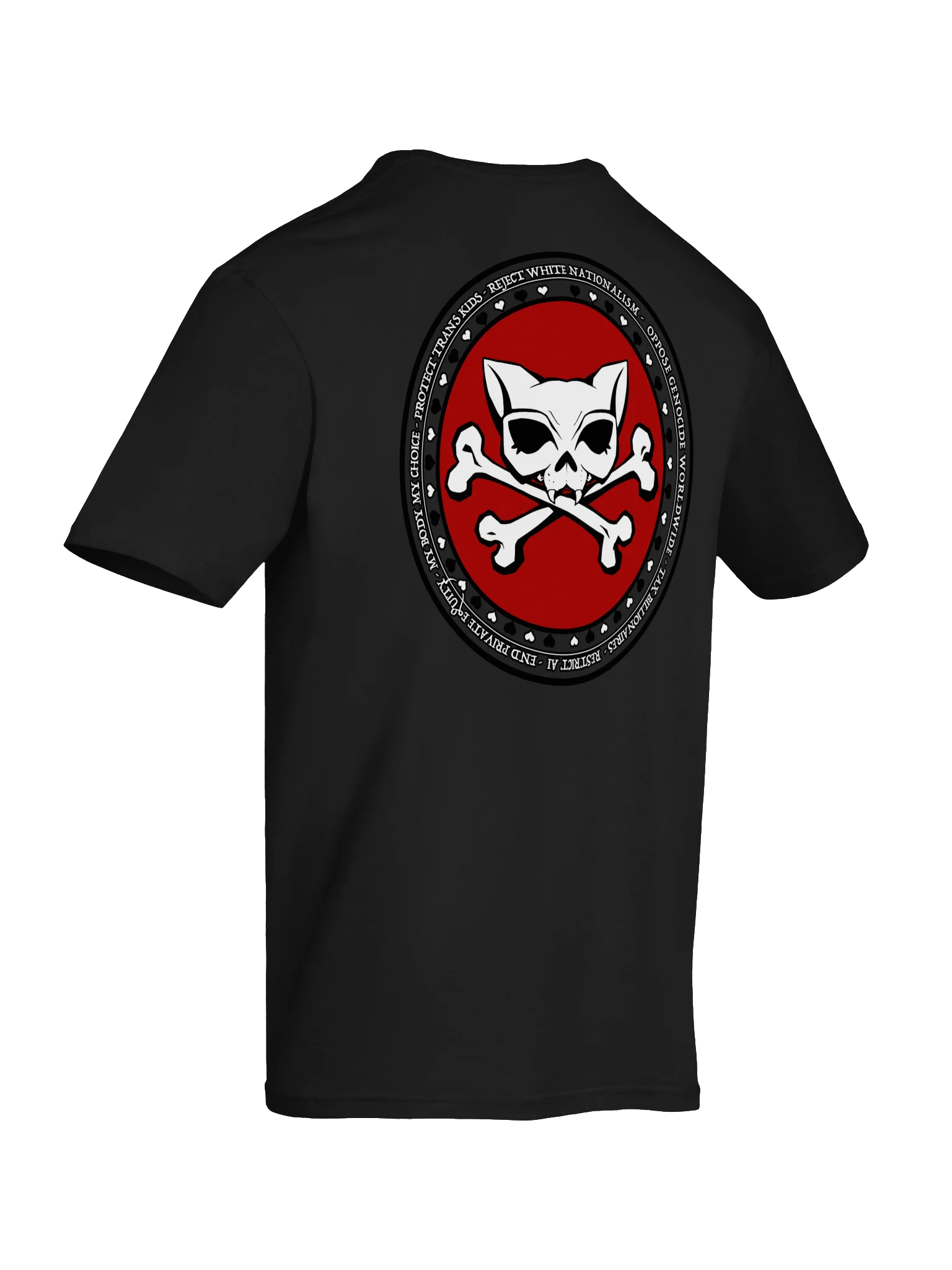 Reject White Nationalism + My Politics Kat Skull Softstyle tee product image (8)