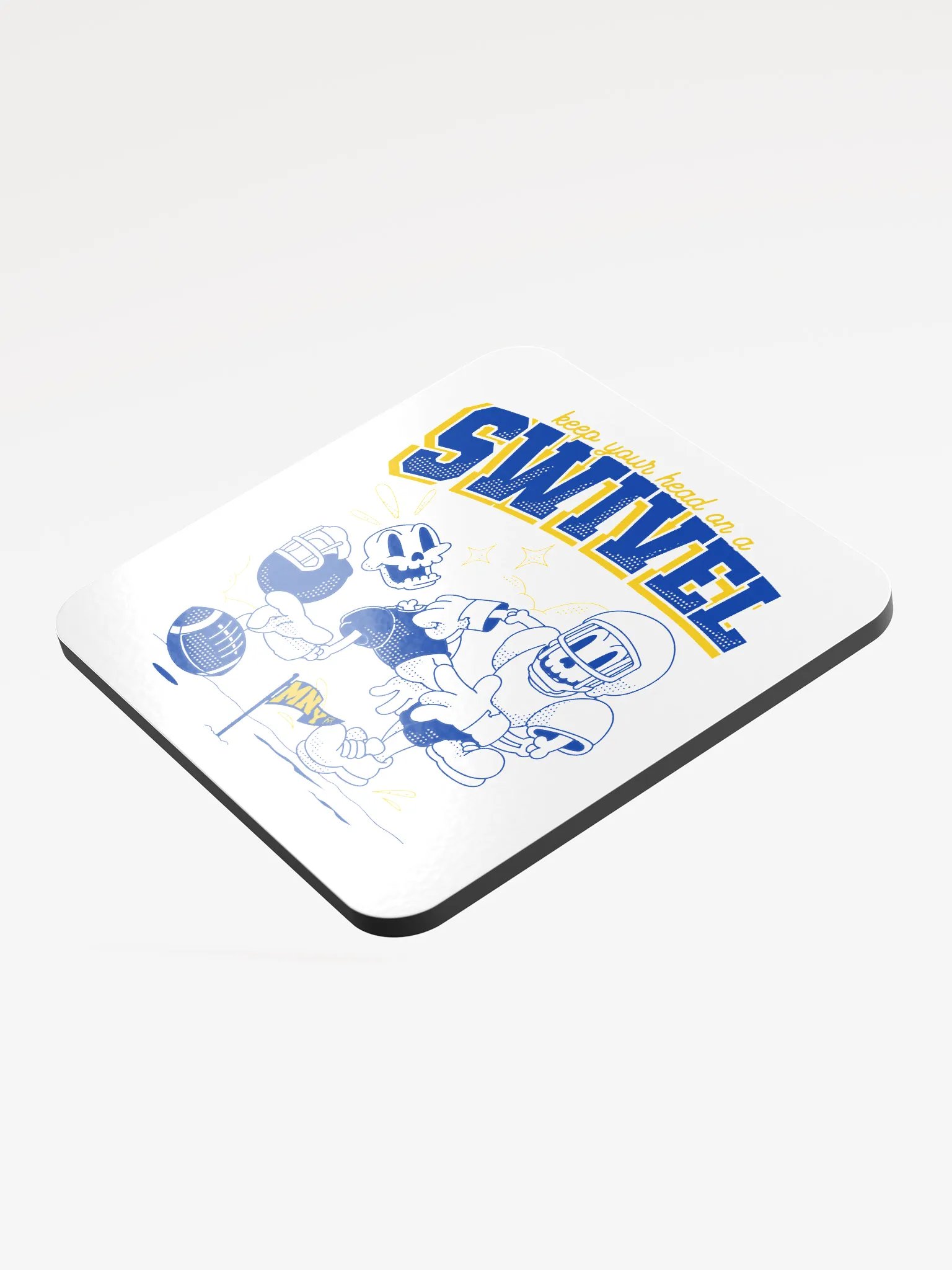 Keep Your Head on a Swivel Glass Coaster product image (3)