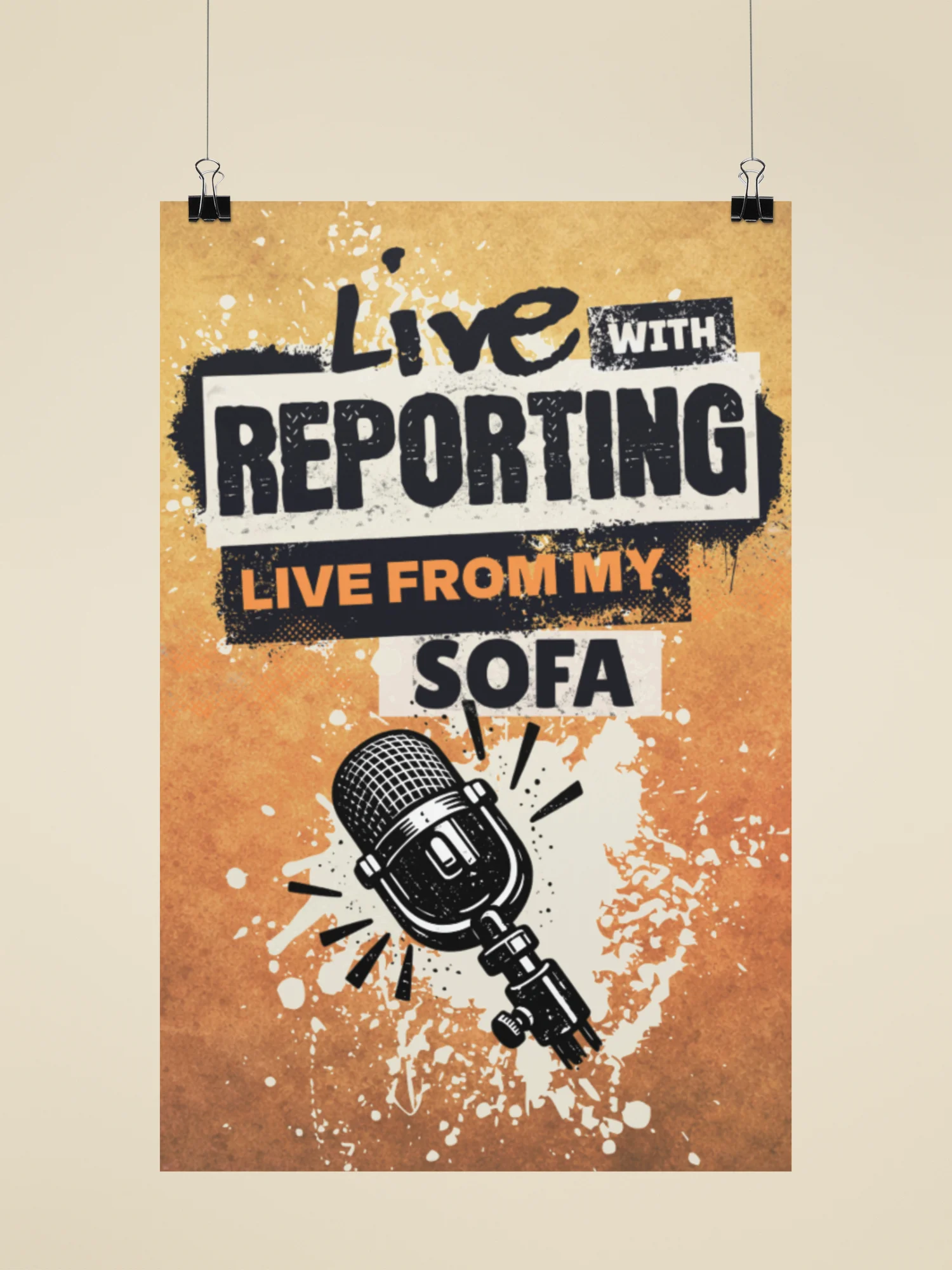 Reporting Live From My Sofa Retro Poster product image (5)