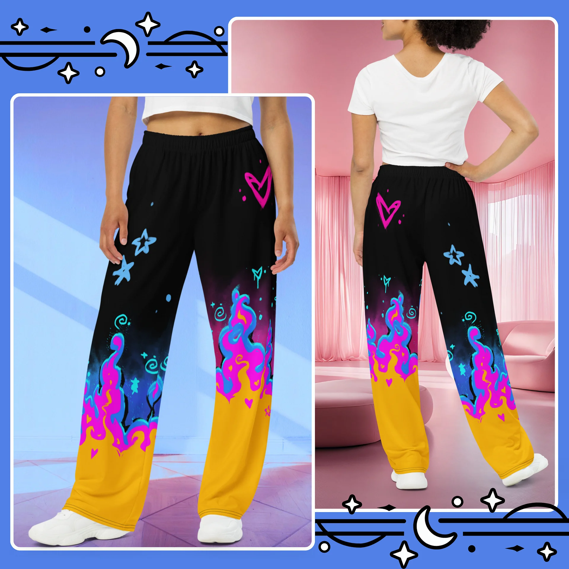 RISE Collection: Subtle Pansexual Pride Phoenix Wide Leg Pants product image (2)