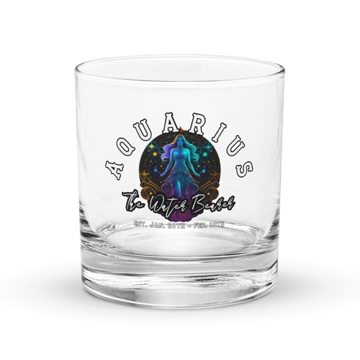 Aquarius - Zodiac Rocks Glass product image (1)