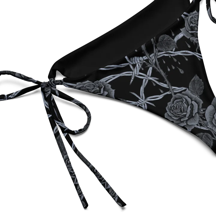 Grayscale Barbed Wire & Roses String Bikini Bottoms product image (2)
