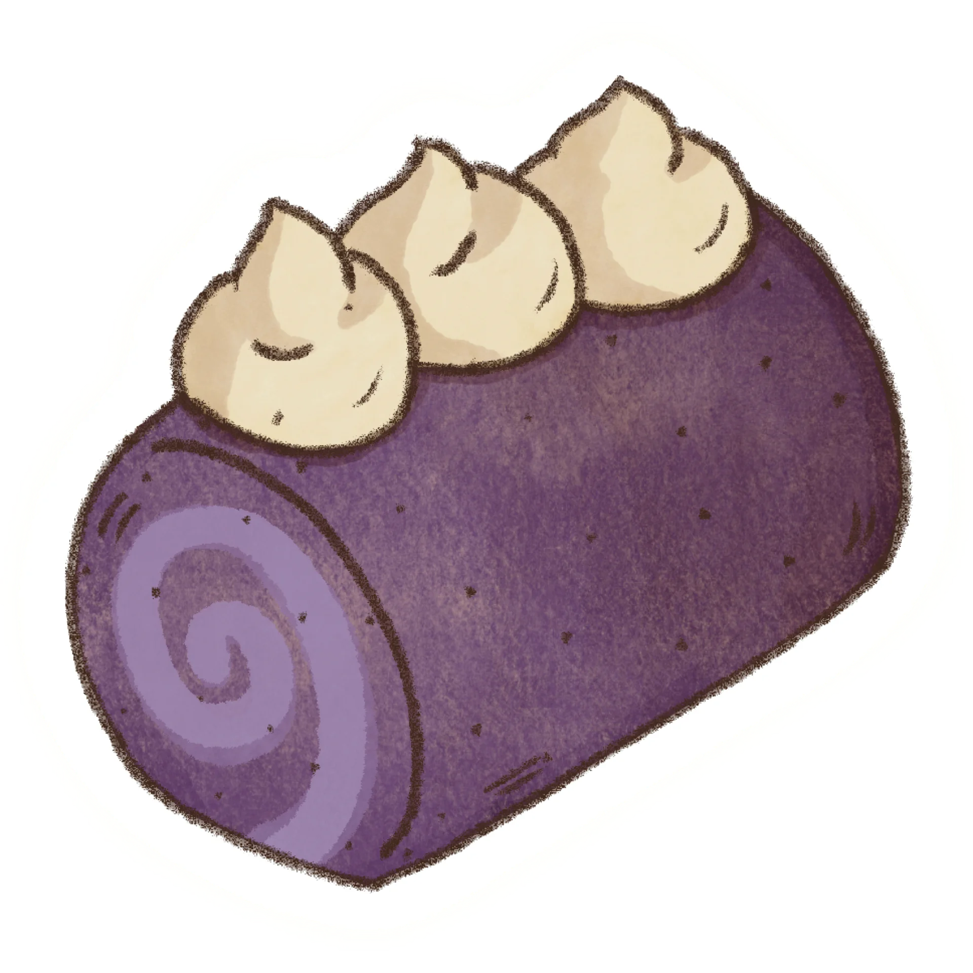Ube Cake Roll Waterproof Vinyl Sticker product image (2)