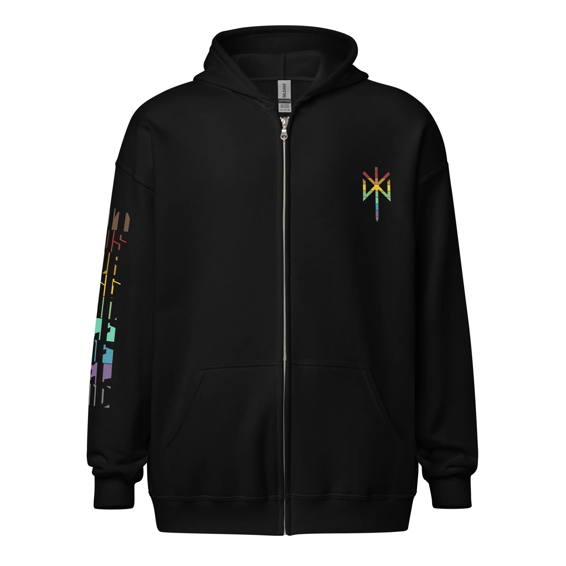 YGGY x BIFROST BIND RUNE 3X PRINT UNISEX ZIP HOODIE product image (1)
