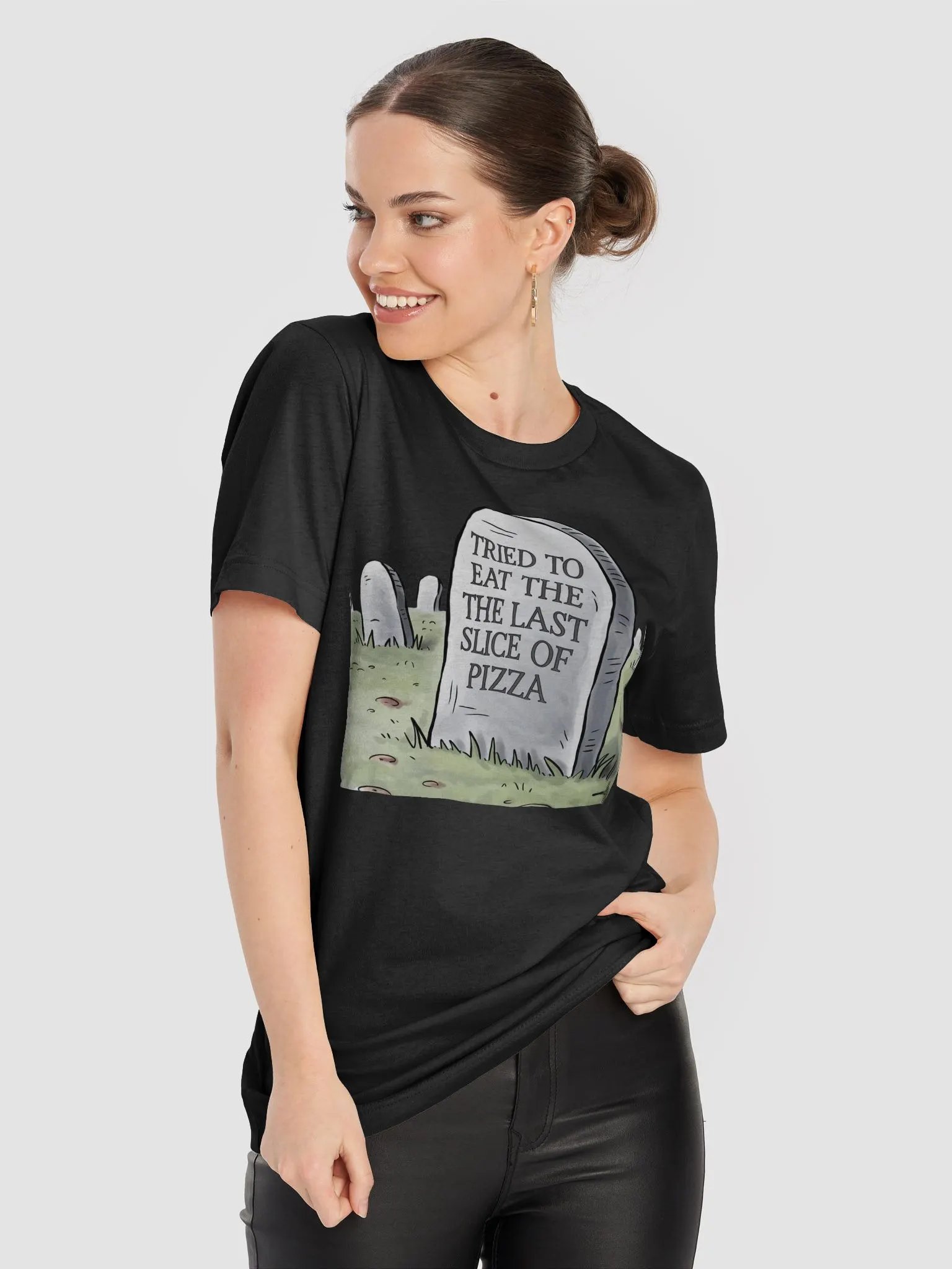 Tried To Eat The Last Slice of Pizza - Funny T-shirt product image (8)