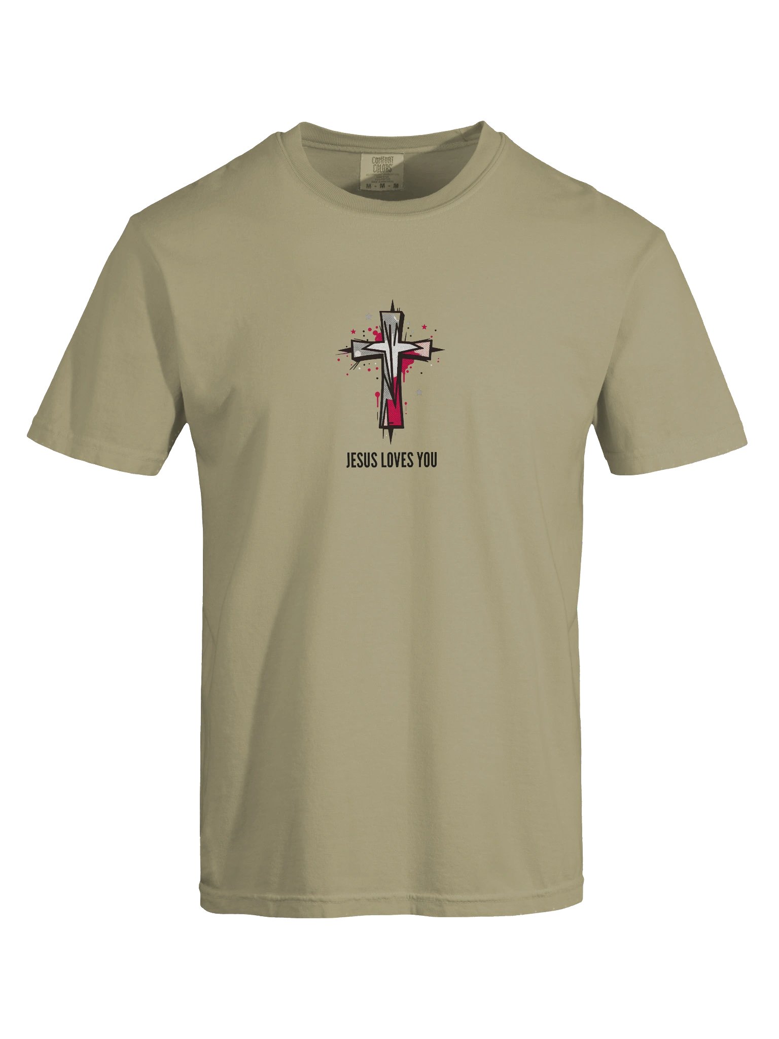 Jesus Loves You Graffiti Cross Faith T-shirt product image (6)