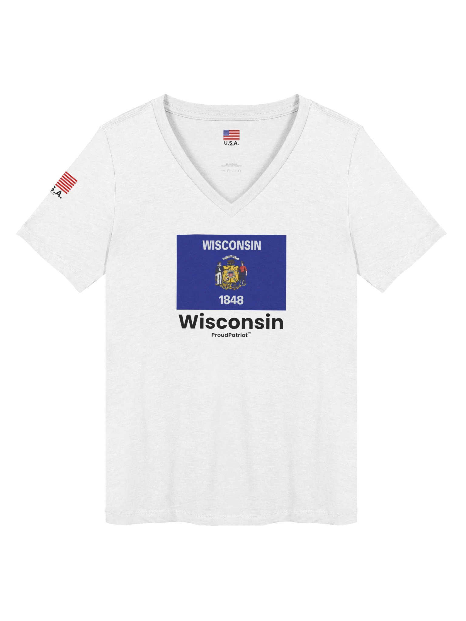 Wisconsin Women's Relaxed V-Neck T-Shirt product image (7)