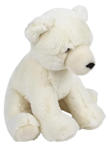 Cute 10" Earth Safe Polar Bear Plush - Soft Eco-Friendly Baby Stuffed Toy product image (3)