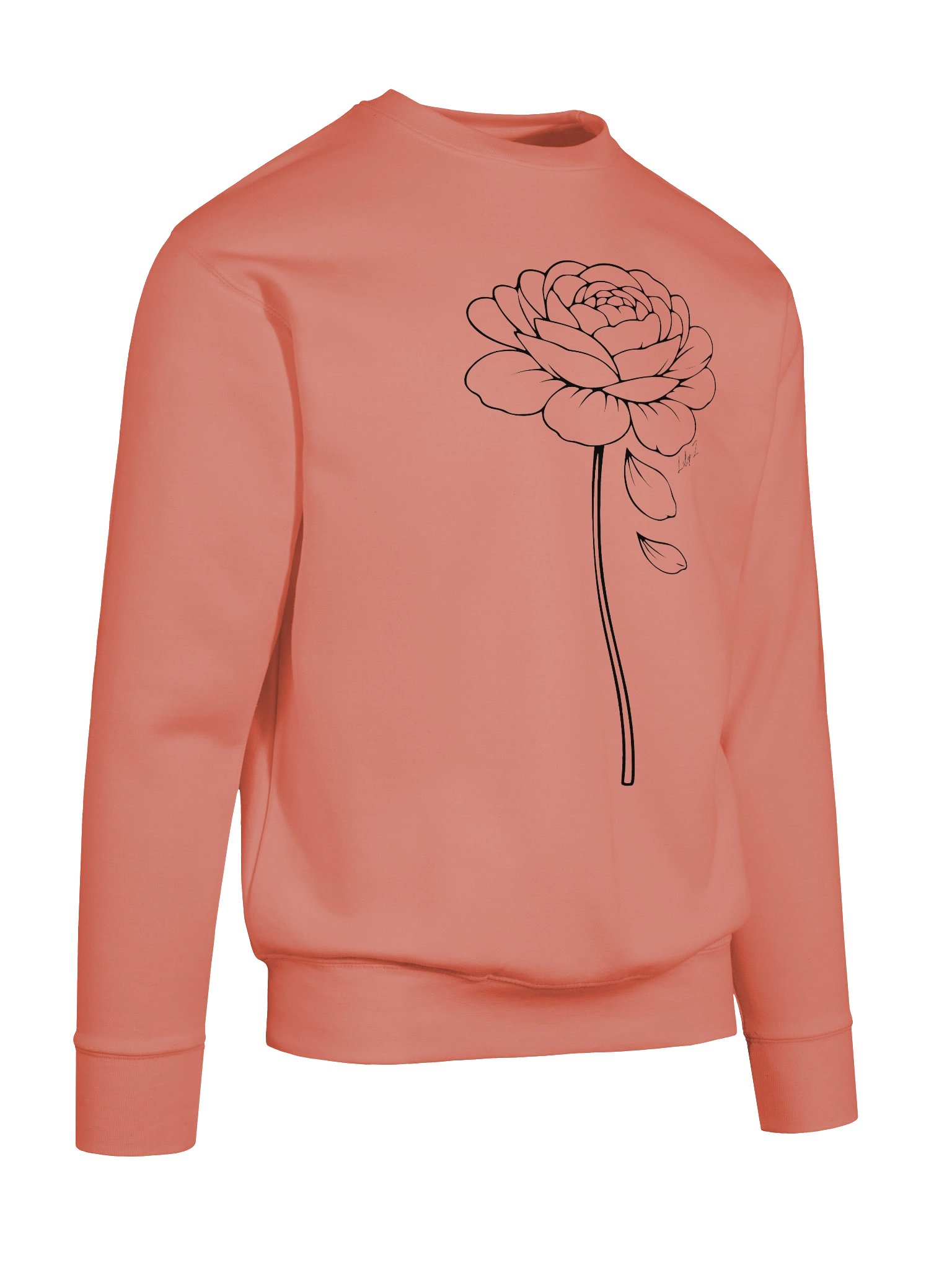 Rose “love hard” Sweatshirt - Dusty Rose product image (10)