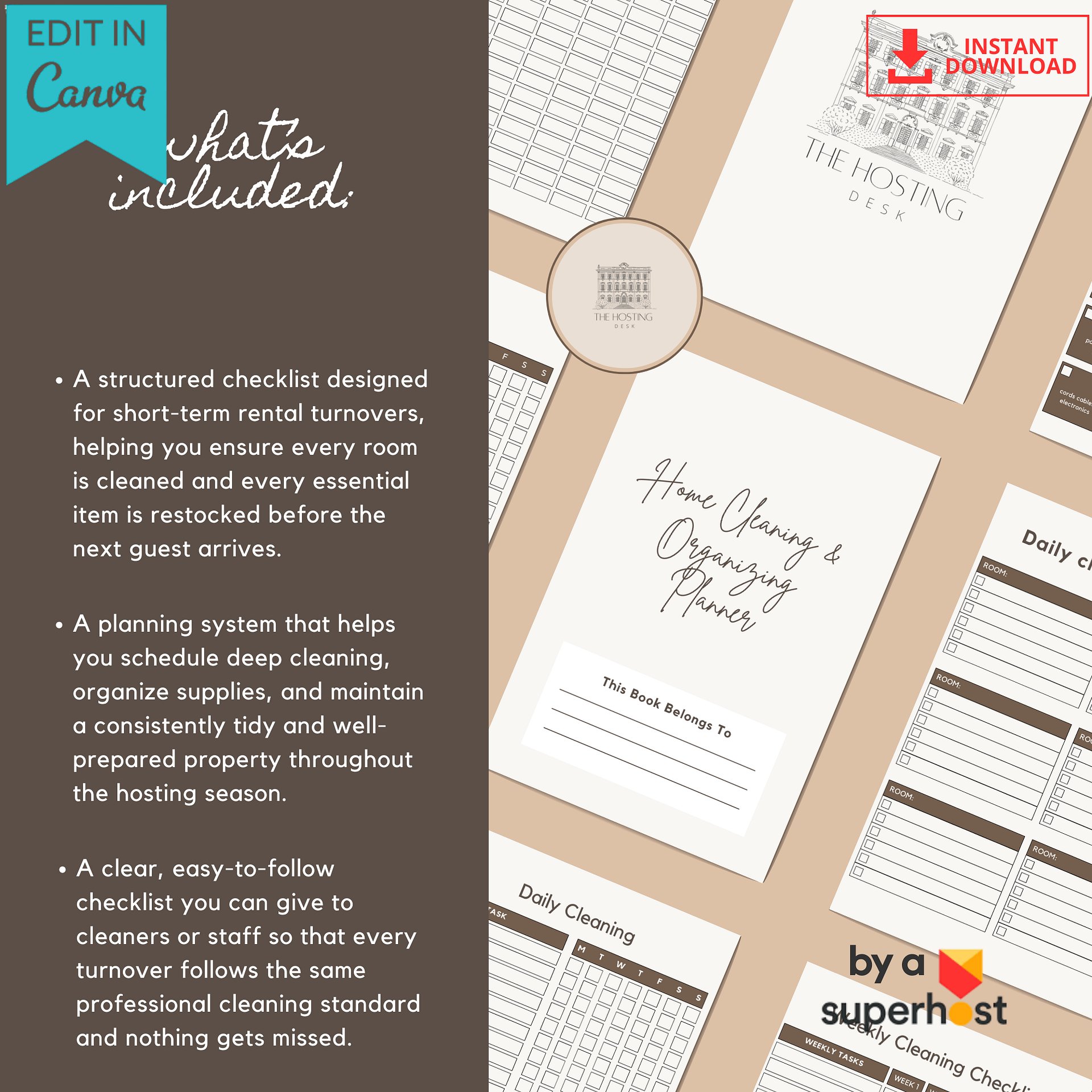 Airbnb Cleaning & Inventory Checklist Bundle product image (7)