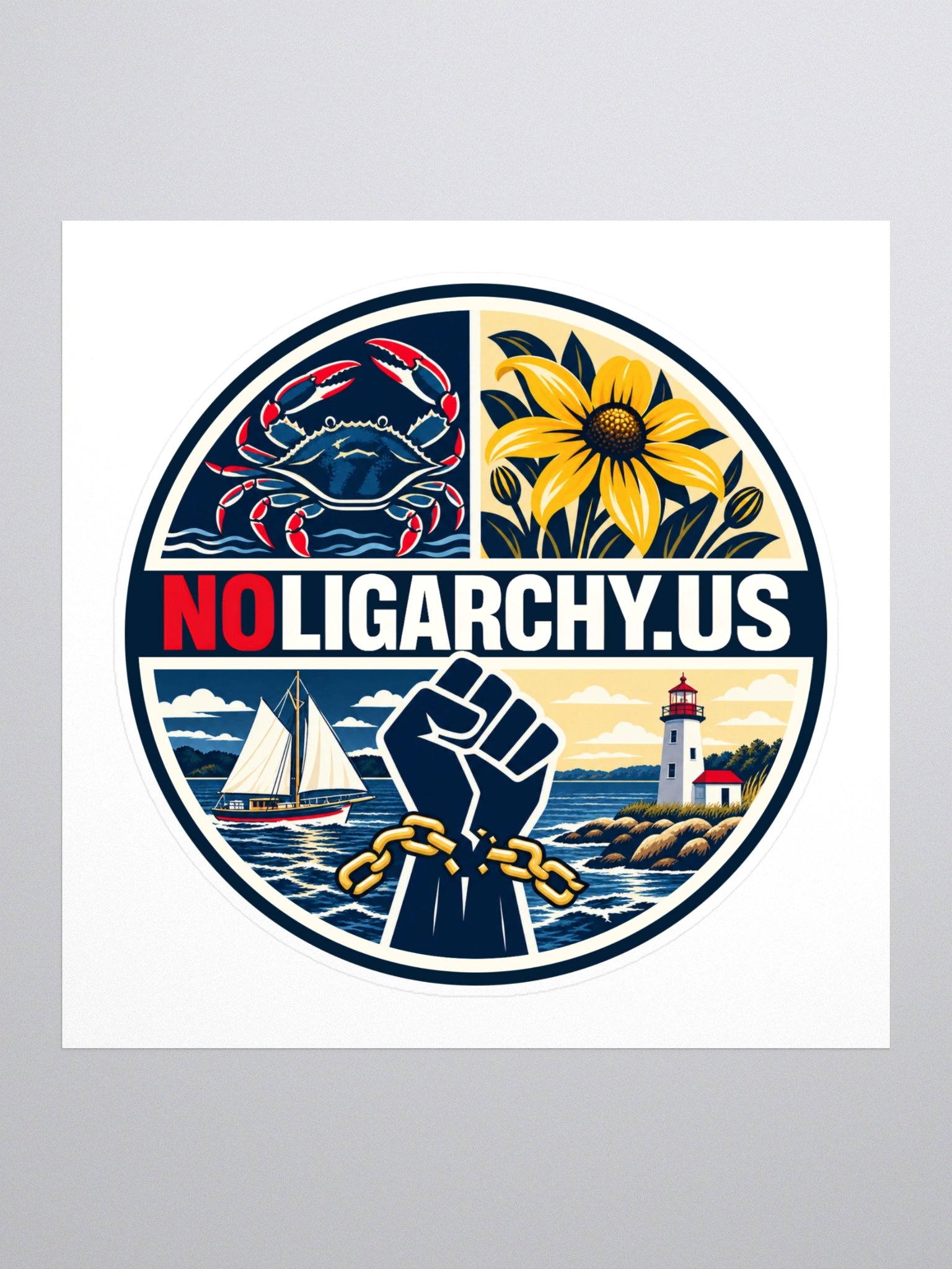 Maryland NOLIGARCHY.US sticker product image (1)