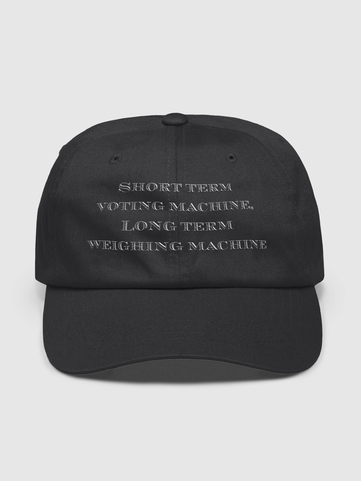 "Short Term vs Long Term" Embroidered Hat product image (1)