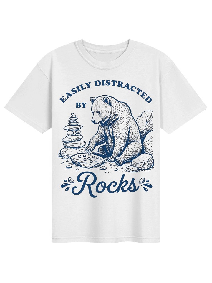 Easily Distracted By Rocks Funny Bear Nature utdoor T-shirt product image (7)