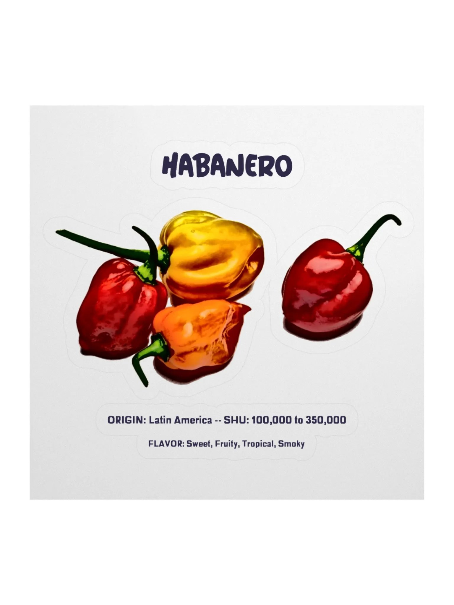 Habanero Heat Kiss Cut Sticker product image (1)