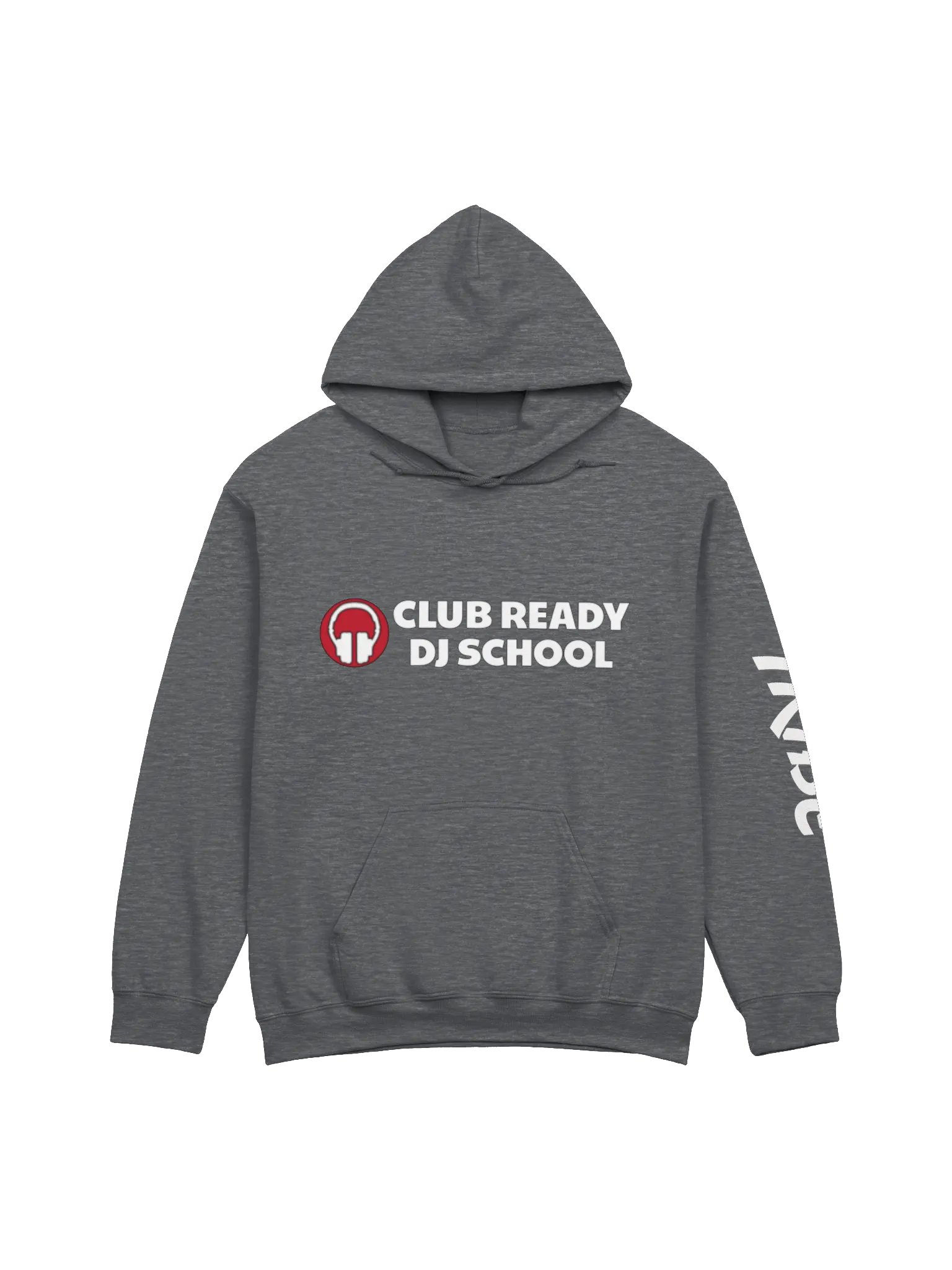 Front | Back | Arm Print Club Ready DJ School Gildan® Classic Hoodie product image (1)
