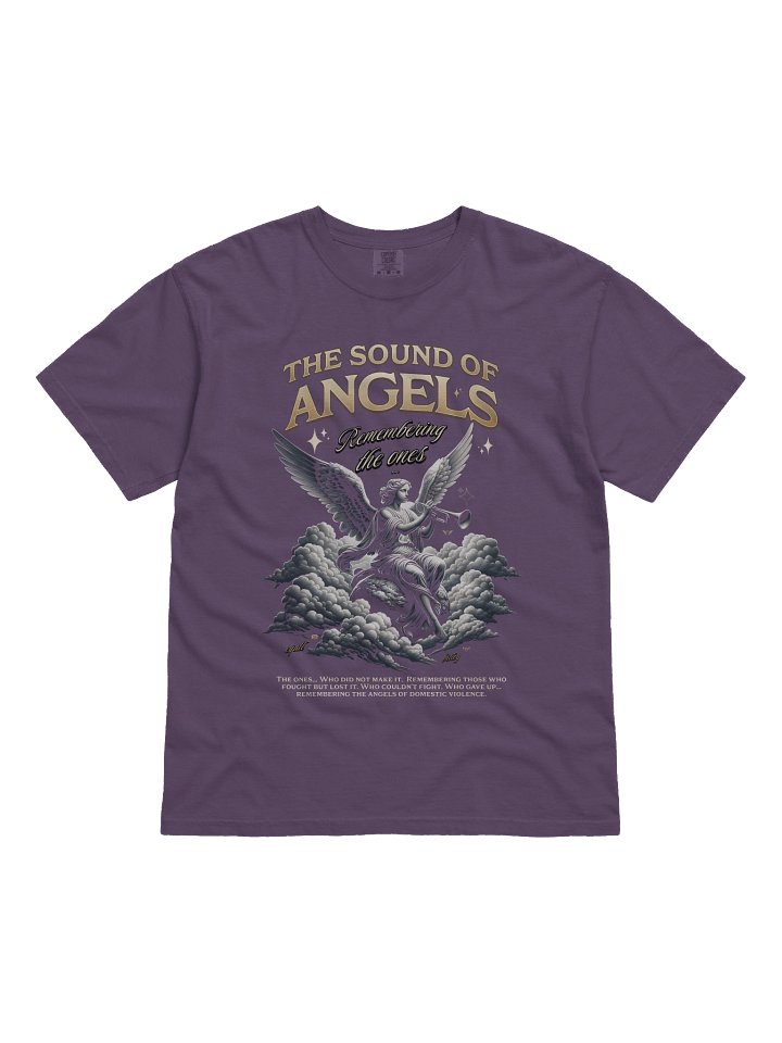 Comfort Colours_The Sound of ANGELS Unisex T-shirt_EQALL® Billog Collection Campaign_Golden / Black product image (1)