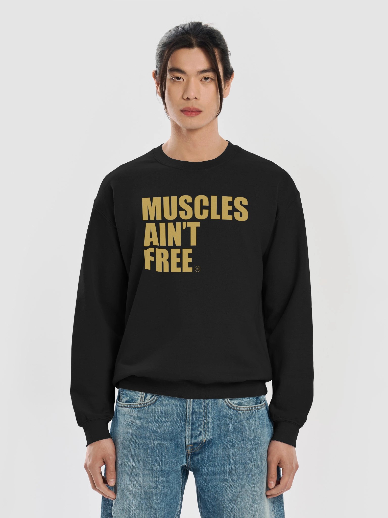 "Muscles Ain't Free" Solid Gold Heavy Blend Sweatshirt product image (51)