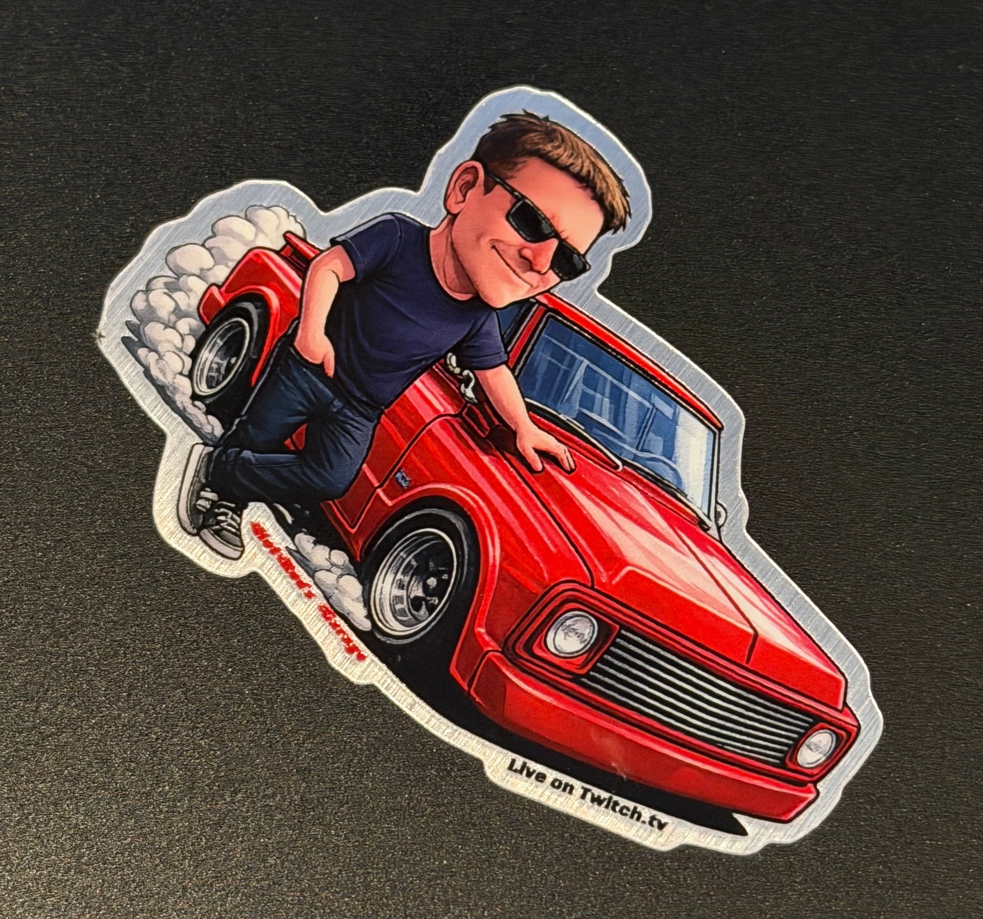 2026 HotRod and Ruby burnout kiss cut Sticker product image (2)