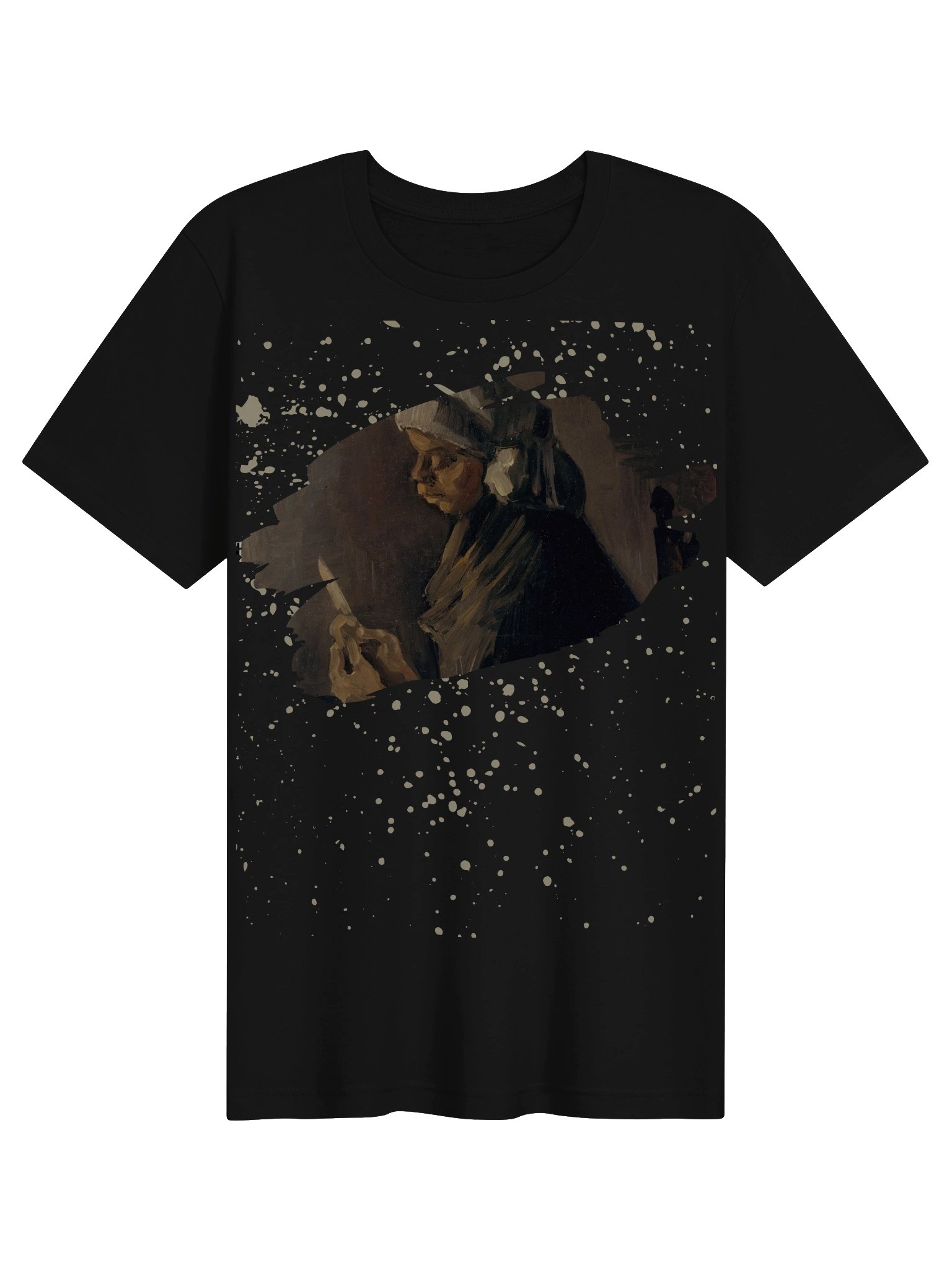 The Potato Peeler (reverse: Self-Portrait with a Straw Hat) [Vincent van Gogh] T-Shirt product image (5)