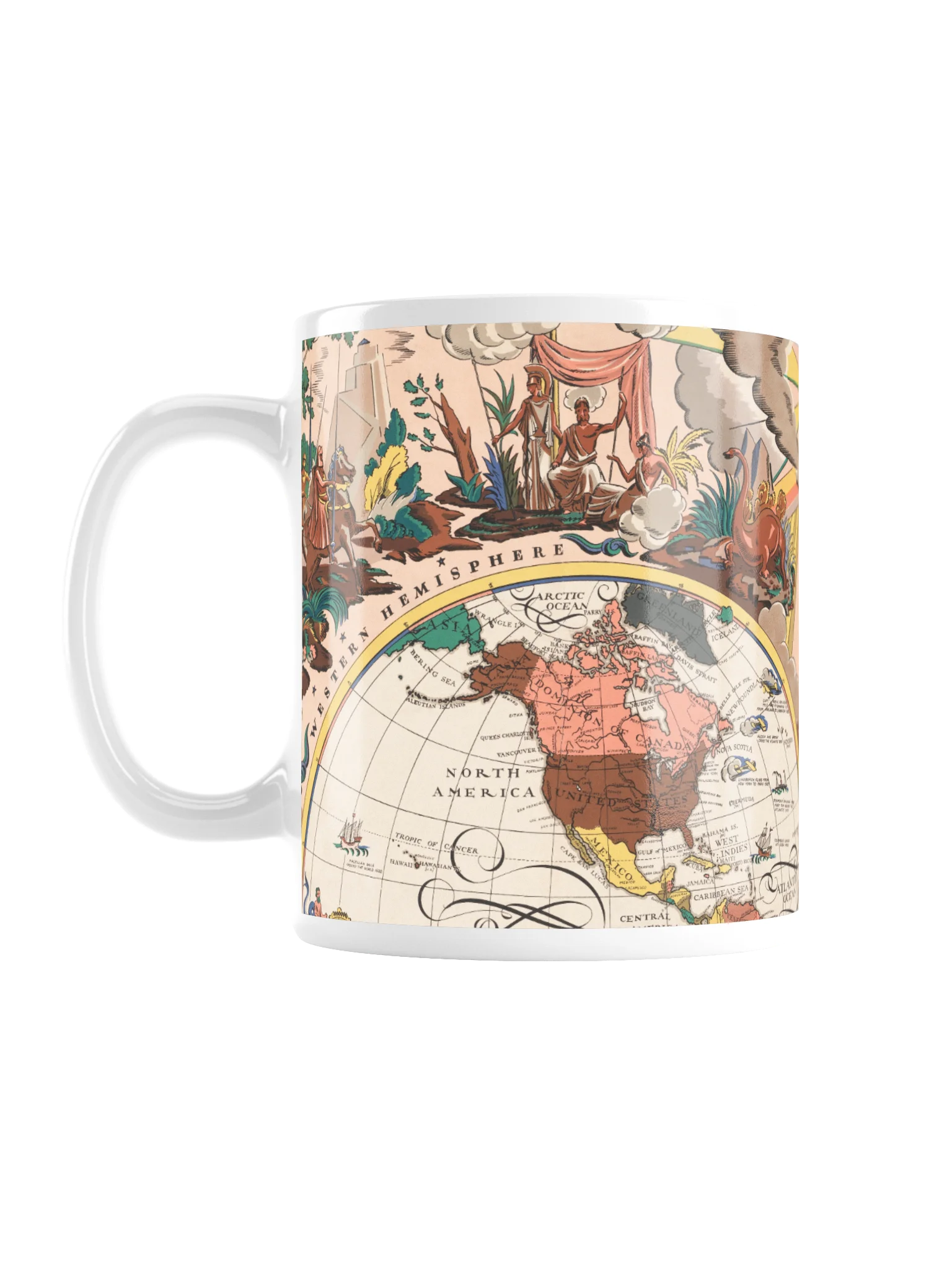 Vintage World Map Glossy Mug product image (1)