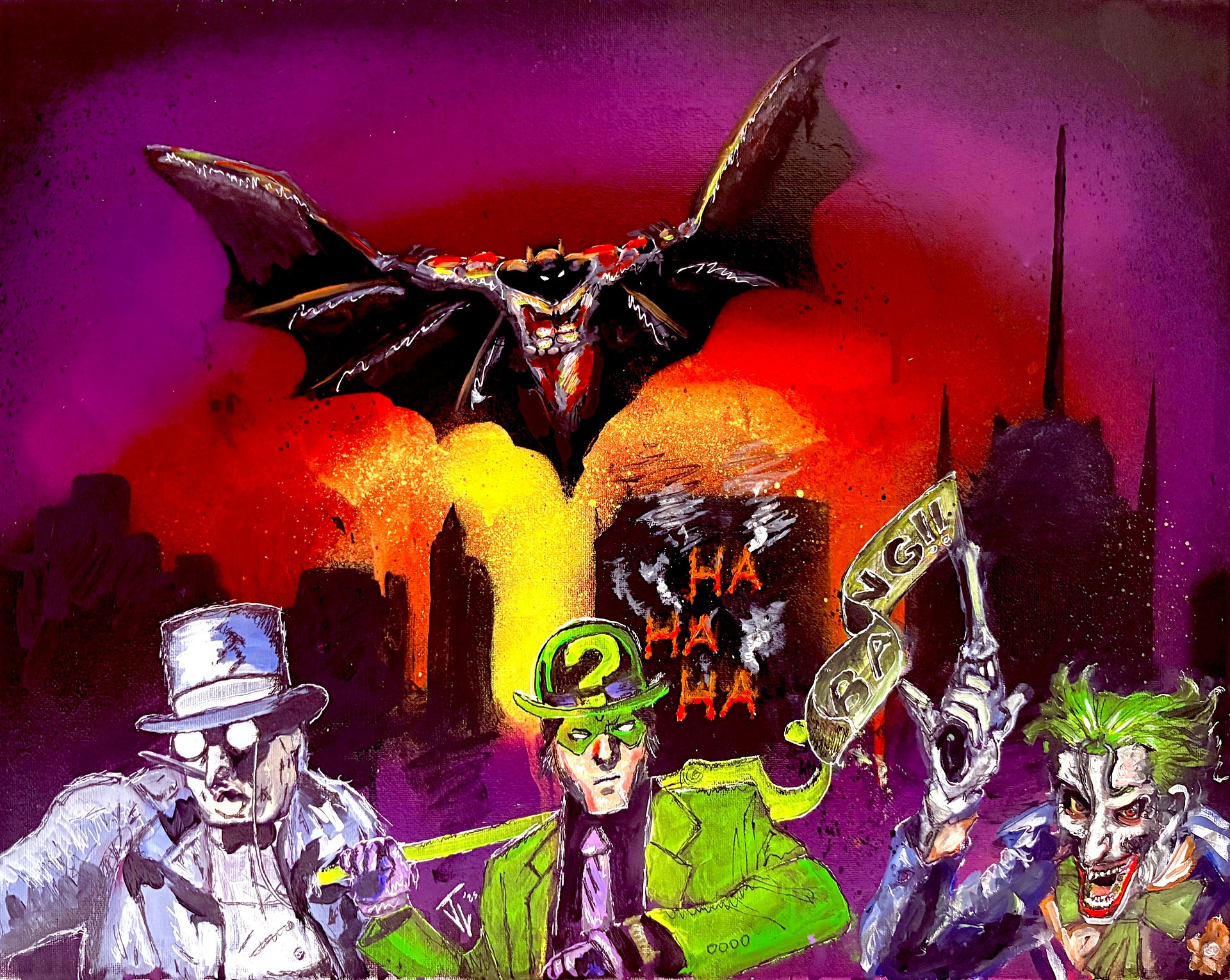 Canvas Prints of Batman vs Bad Guys product image (1)