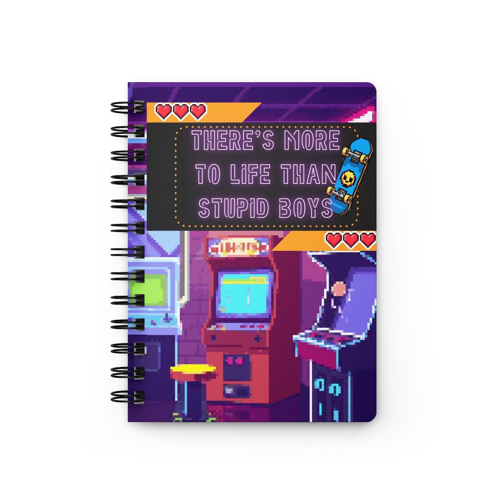 "There's More to Life..." Pixel Art Arcade Spiral Bound Journal product image (1)