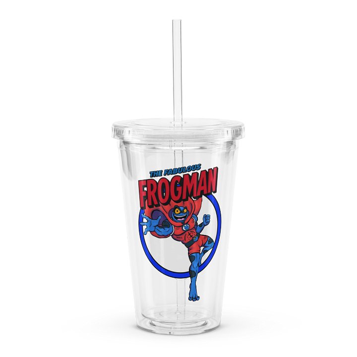 Fabulous Frogman Double Wall Clear Plastic Tumbler (16 oz) product image (1)